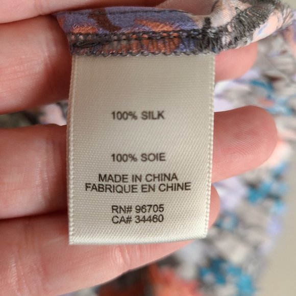 REBECCA TAYLOR penelope silk floral pleated top - Picture 7 of 8